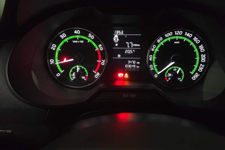 Used Skoda Octavia 2019 1.5L Manual Standard Edition China VI Odometer Close Up