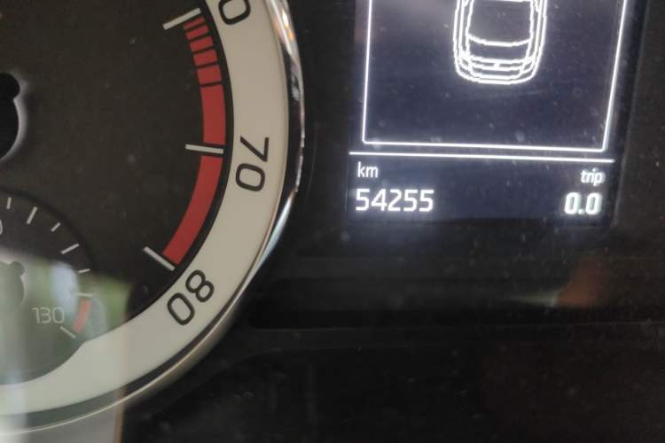 Used Skoda Octavia 2019 1.5L Automatic Smart Drive Luxury Edition China VI Standard Odometer Close Up