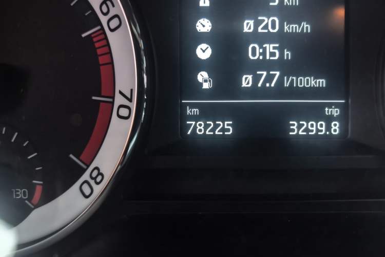 Used Skoda Octavia 2019 1.5L Manual Luxury Edition Odometer Close Up