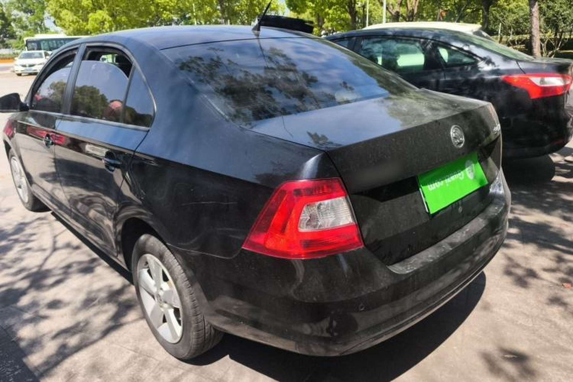 Used Skoda Rapid 2013 1.6L Automatic Smart Selection Model Rear Left 45 Deg