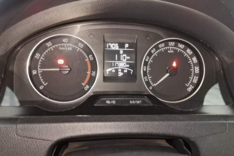 Used Skoda Rapid 2013 1.6L Automatic Preferred Model Odometer Close Up