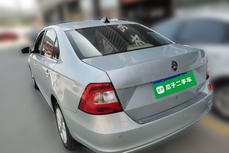 Used Skoda Rapid 2013 1.6L Automatic Smart Selection Model Rear Left 45 Deg
