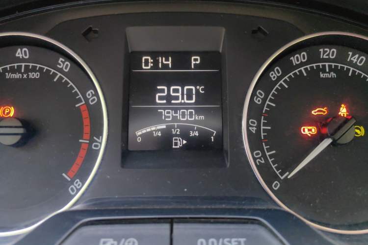 Used Skoda Rapid 2013 1.6L Automatic Preferred Model Odometer Close Up