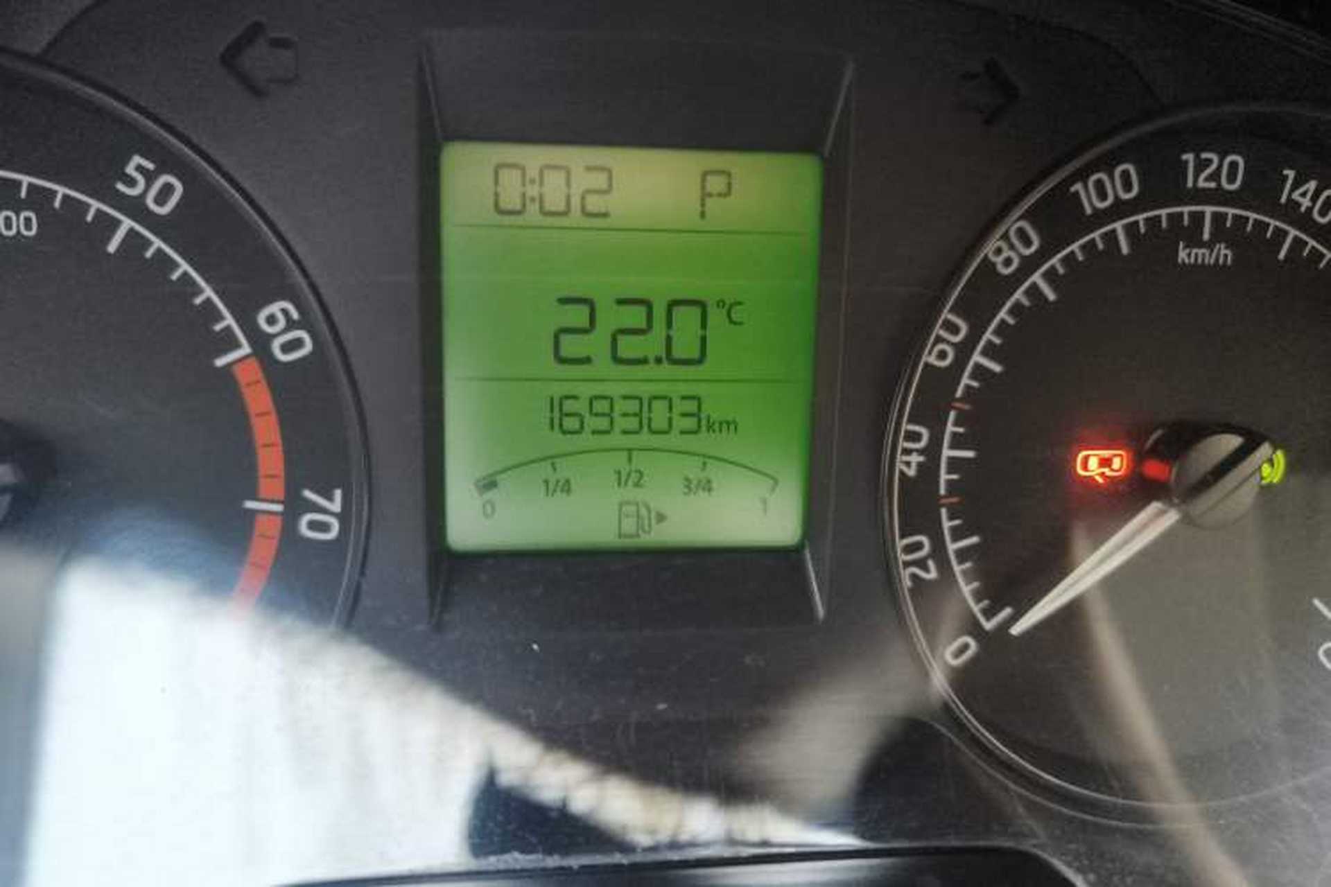 Used Skoda Rapid 2013 1.6L Automatic Enjoyment Model Odometer Close Up