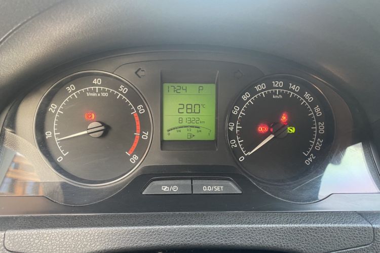 Used Skoda Rapid 2013 1.6L Automatic Smart Selection Model Odometer Close Up