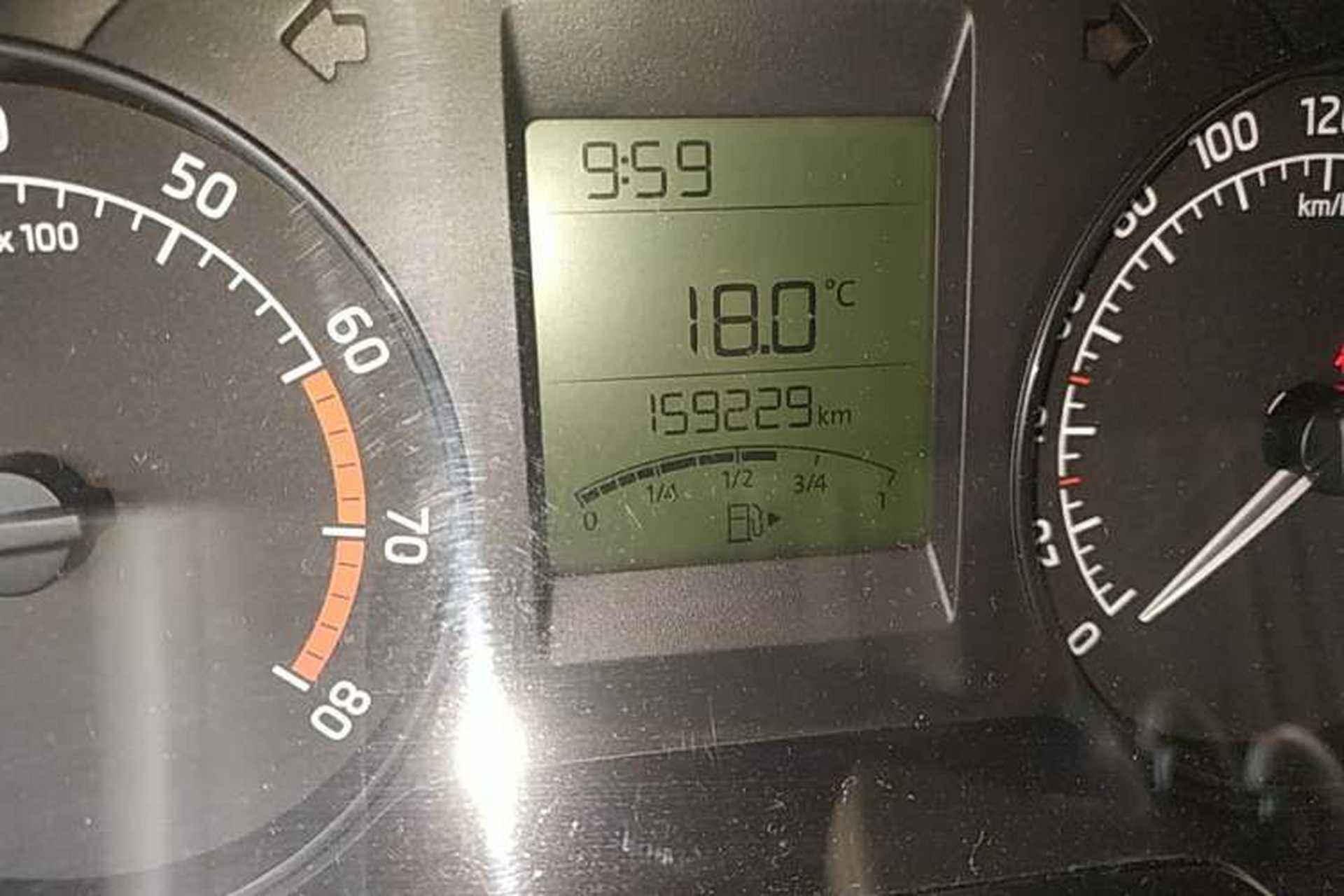 Used Skoda Rapid 2013 1.4L Manual Smart Selection Trim Odometer Close Up