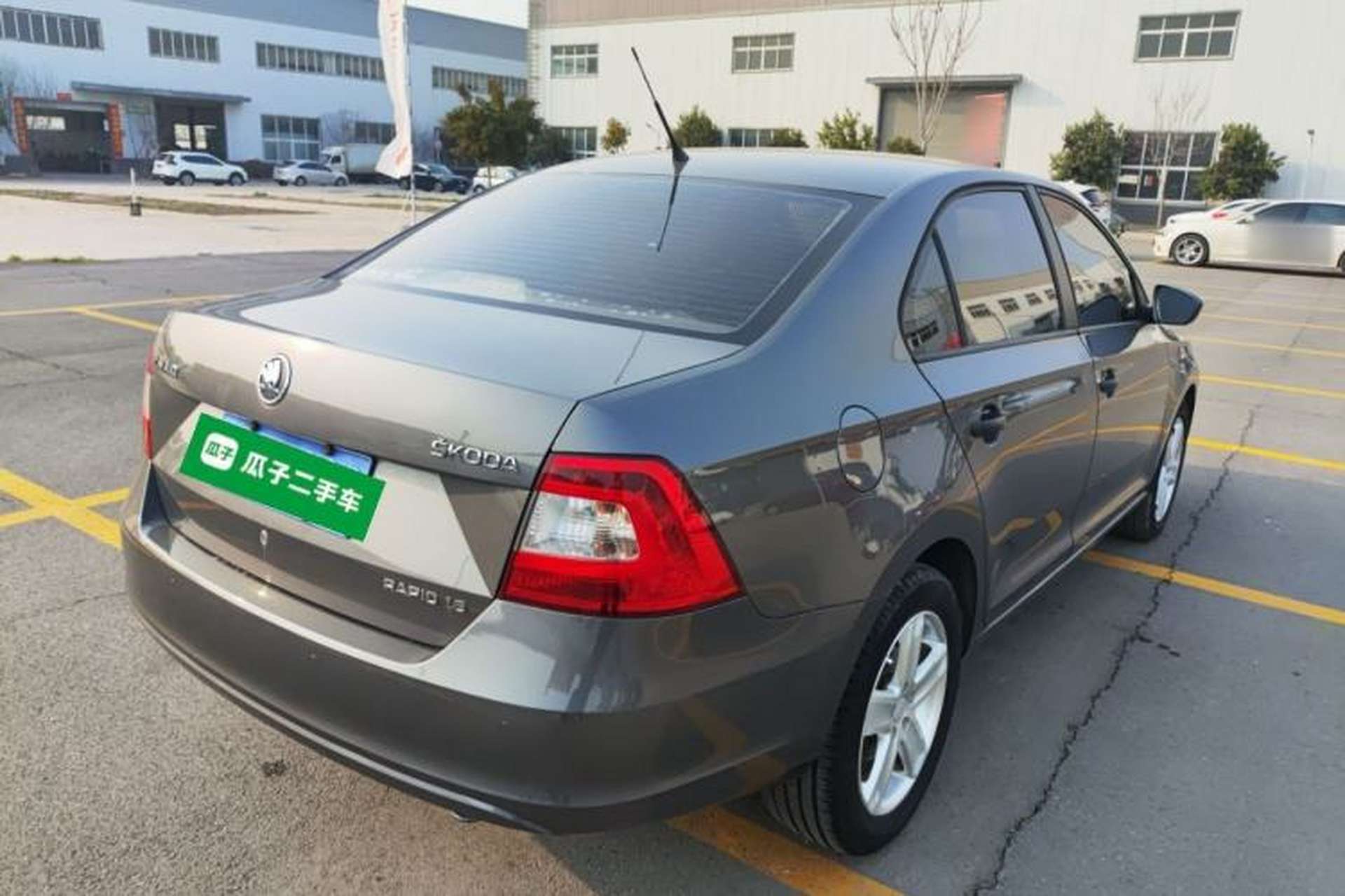 Used Skoda Rapid 2013 1.6L Manual Enjoyment Model Rear Right 45 Deg