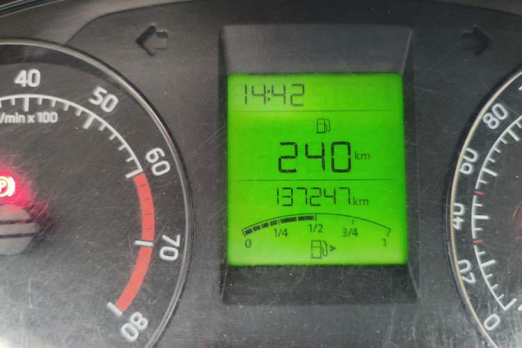 Used Skoda Rapid 2013 1.6L Manual Smart Selection Model Odometer Close Up