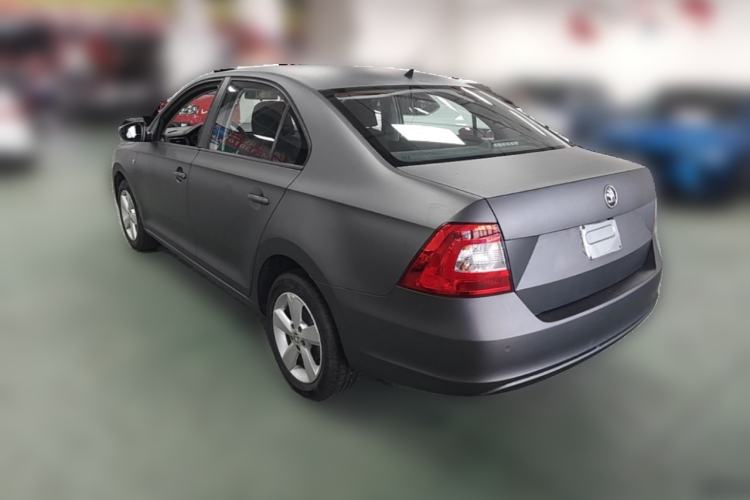 Used Skoda Rapid 2013 1.6L Automatic Smart Selection Model Rear Left 45 Deg