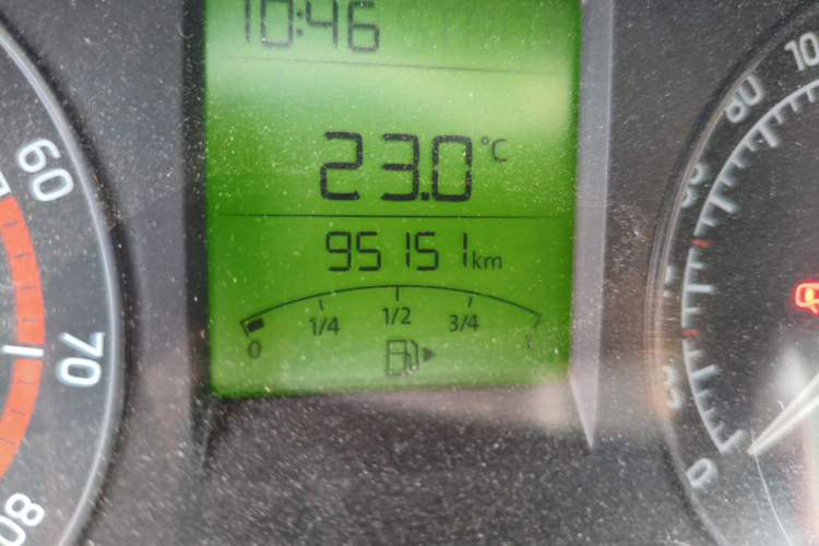 Used Skoda Rapid 2013 1.6L Manual Smart Selection Model Odometer Close Up