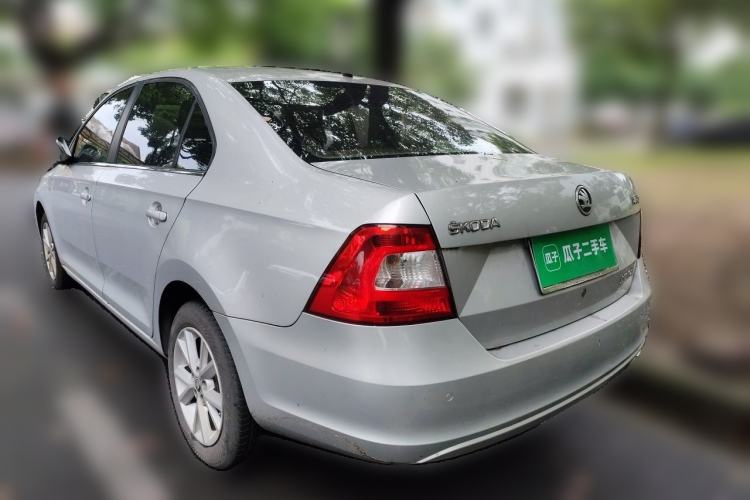 Used Skoda Rapid 2013 1.6L Automatic Smart Selection Model Rear Left 45 Deg