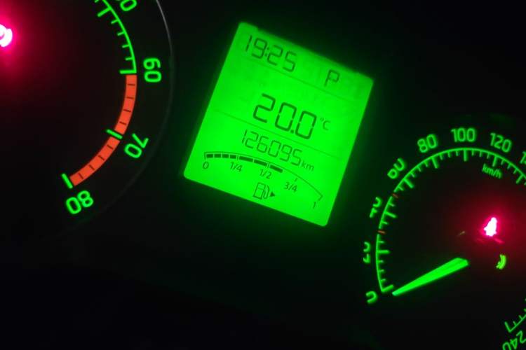 Used Skoda Rapid 2013 1.6L Automatic Enjoyment Model Odometer Close Up