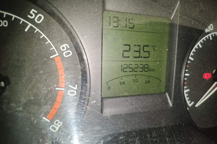 Used Skoda Rapid 2013 1.4L Manual Enjoyment Model Odometer Close Up