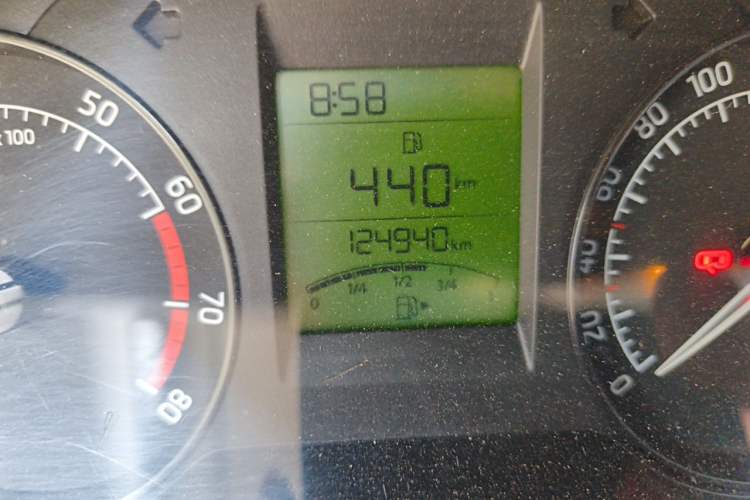 Used Skoda Rapid 2013 1.6L Manual Smart Selection Model Odometer Close Up