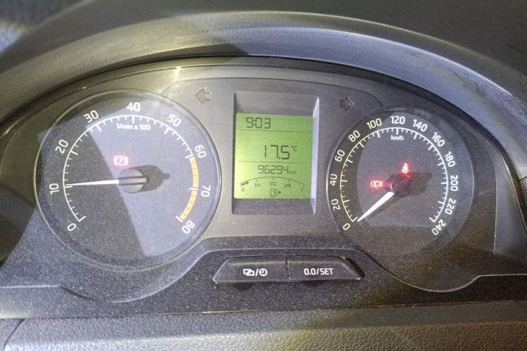 Used Skoda Rapid 2013 1.6L Manual Enjoyment Model Odometer Close Up