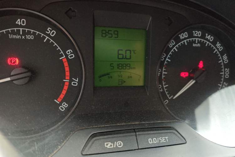 Used Skoda Rapid 2013 1.4L Manual Enjoyment Model Odometer Close Up