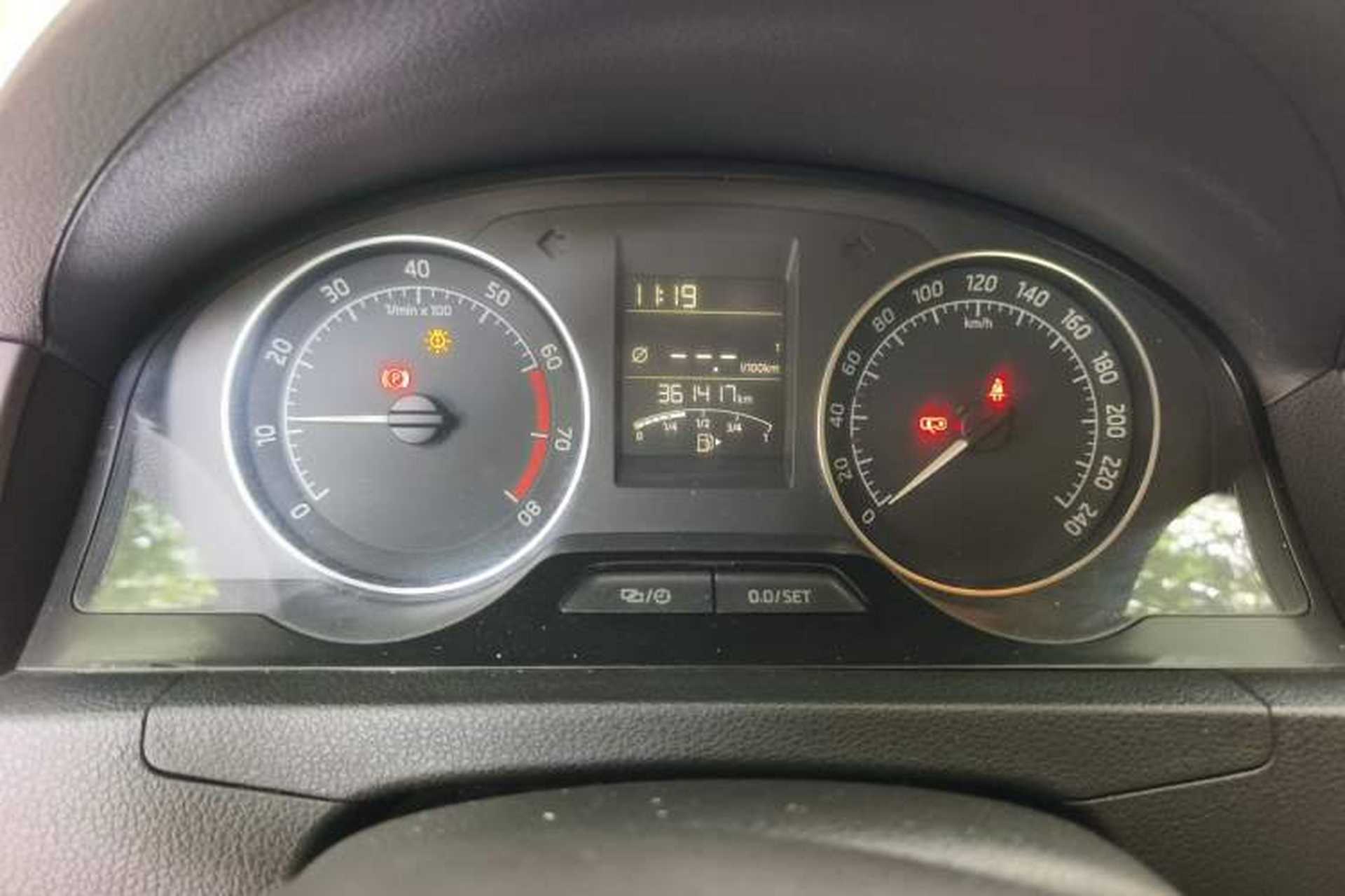 Used Skoda Rapid 2013 1.6L Manual Preferred Version Odometer Close Up