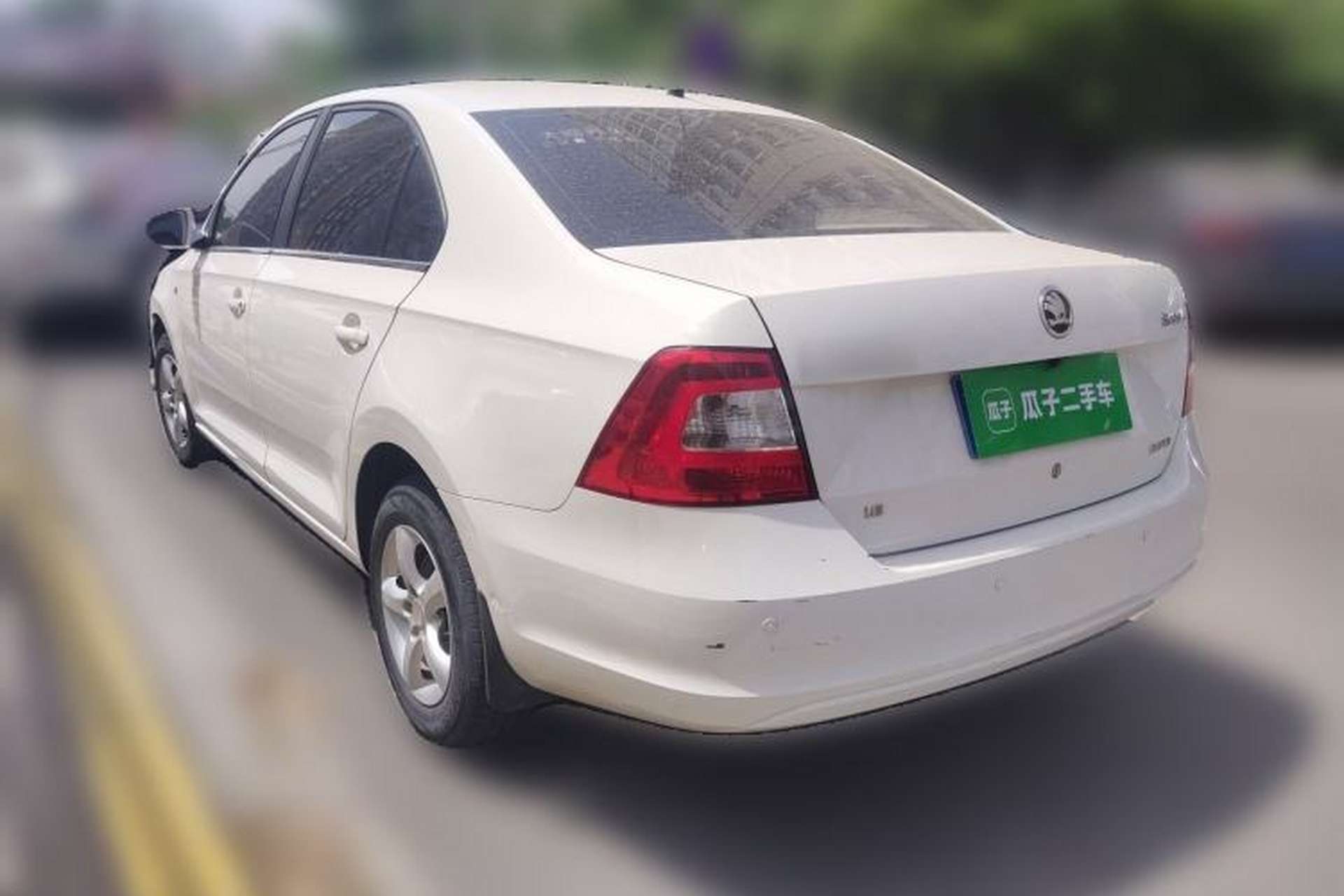 Used Skoda Rapid 2013 1.6L Manual Enjoyment Model Rear Left 45 Deg