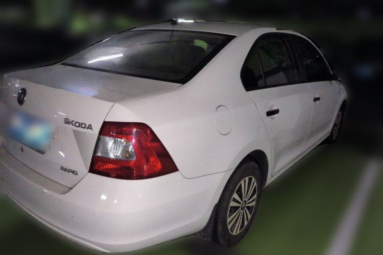 Used Skoda Rapid 2013 1.4L Manual Enjoyment Model Rear Right 45 Deg