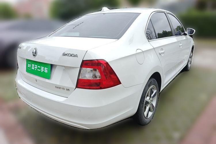 Used Skoda Rapid 2013 1.6L Automatic Smart Selection Model Rear Right 45 Deg
