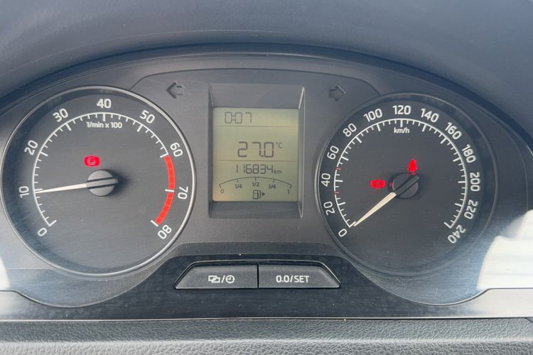 Used Skoda Rapid 2015 1.4L Manual Enjoyment Model Odometer Close Up
