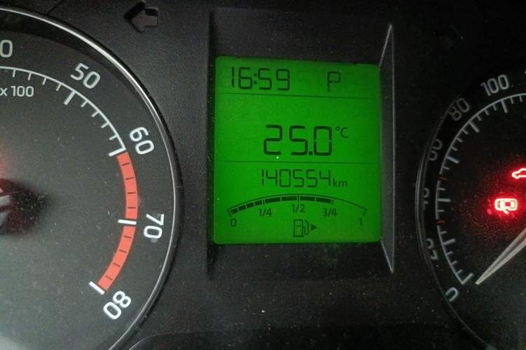 Used Skoda Rapid 2015 1.6L Automatic Enjoyment Selection Model Odometer Close Up