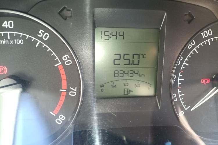 Used Skoda Rapid 2015 1.4L Manual Enjoyment Model Odometer Close Up