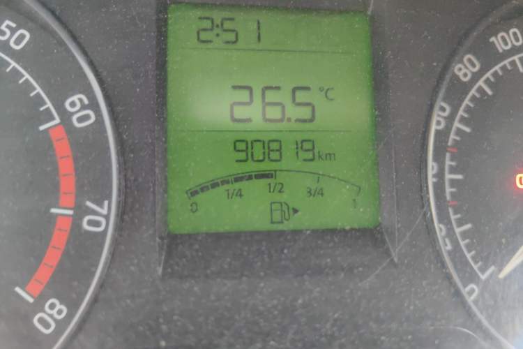 Used Skoda Rapid 2015 1.4L Manual Enjoyment Model Odometer Close Up