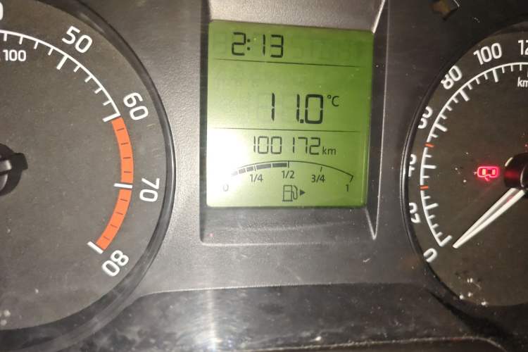 Used Skoda Rapid 2015 1.4L Manual Enjoyment Model Odometer Close Up