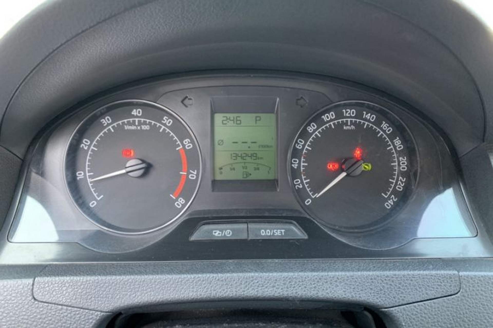 Used Skoda Rapid 2015 1.6L Automatic Smart Selection Model Odometer Close Up