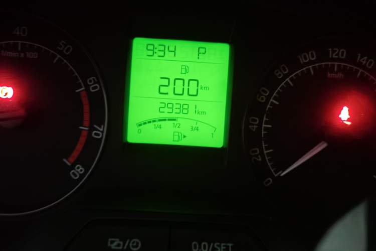 Used Skoda Rapid 2015 1.6L Automatic Smart Selection Model Odometer Close Up