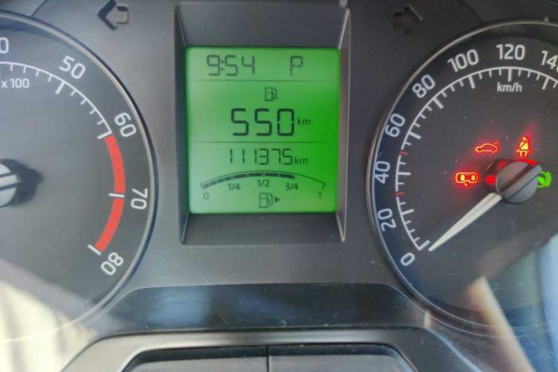 Used Skoda Rapid 2015 1.6L Automatic Smart Selection Model Odometer Close Up