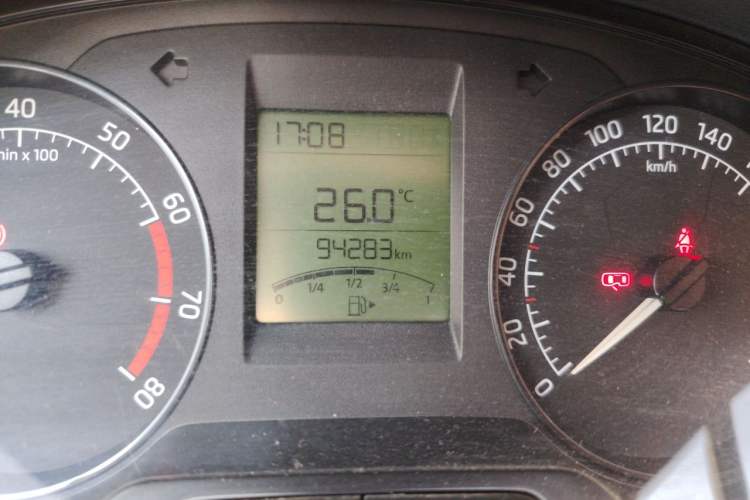 Used Skoda Rapid 2015 1.4L Manual Enjoyment Model Odometer Close Up