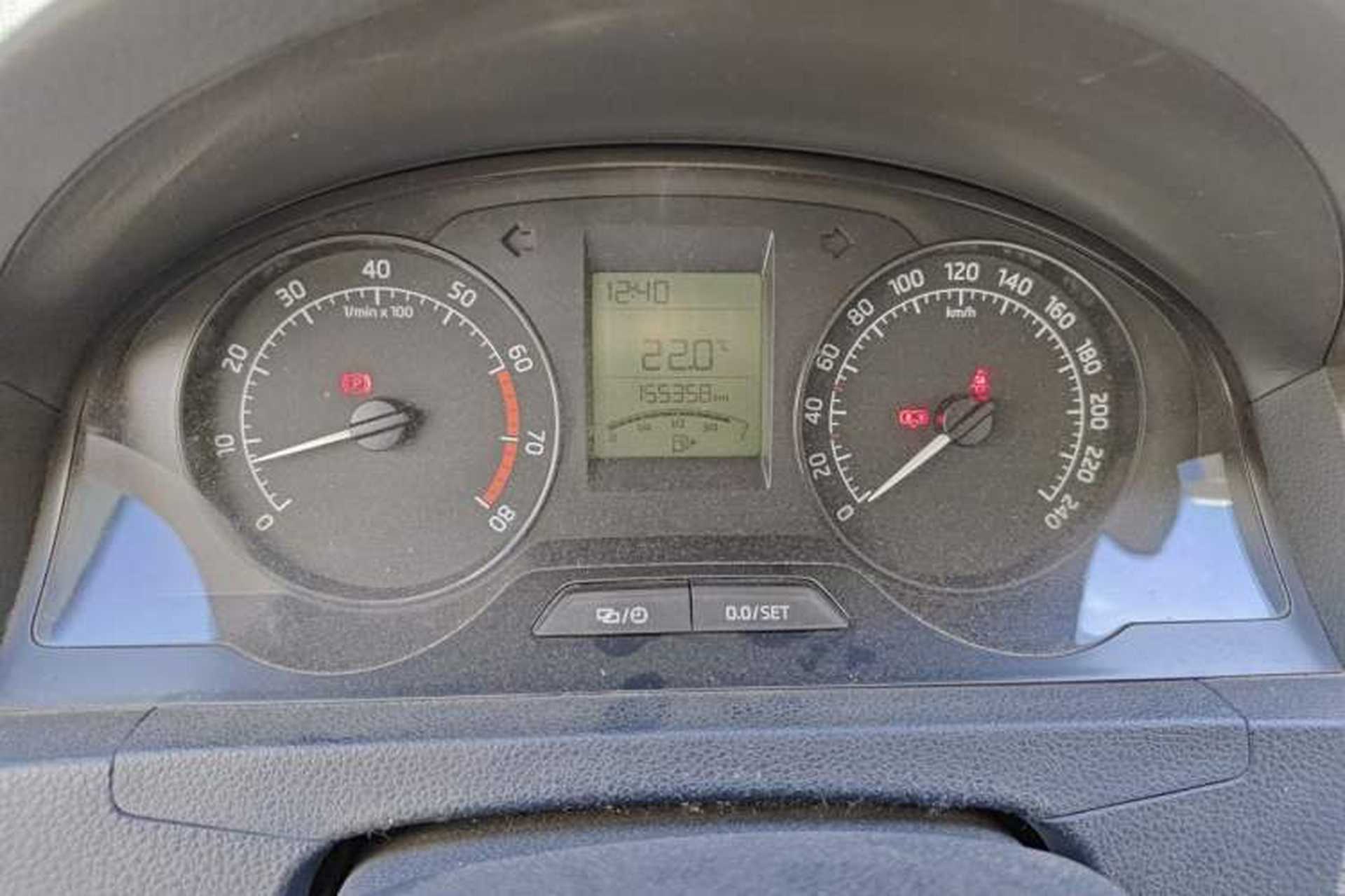 Used Skoda Rapid 2015 1.4L Manual Enjoyment Model Odometer Close Up