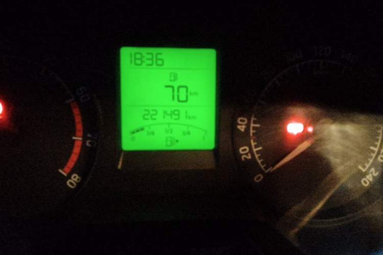 Used Skoda Rapid 2015 1.6L Manual Smart Selection Model Odometer Close Up