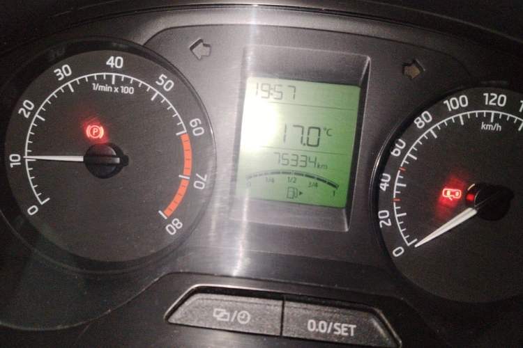 Used Skoda Rapid 2015 1.6L Manual Smart Selection Model Odometer Close Up