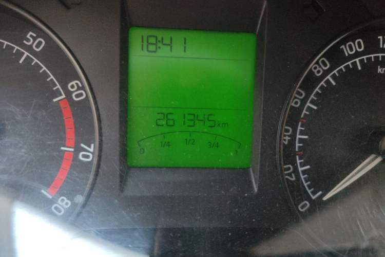 Used Skoda Rapid 2016 1.4L Manual Front-Wheel Drive Model Odometer Close Up