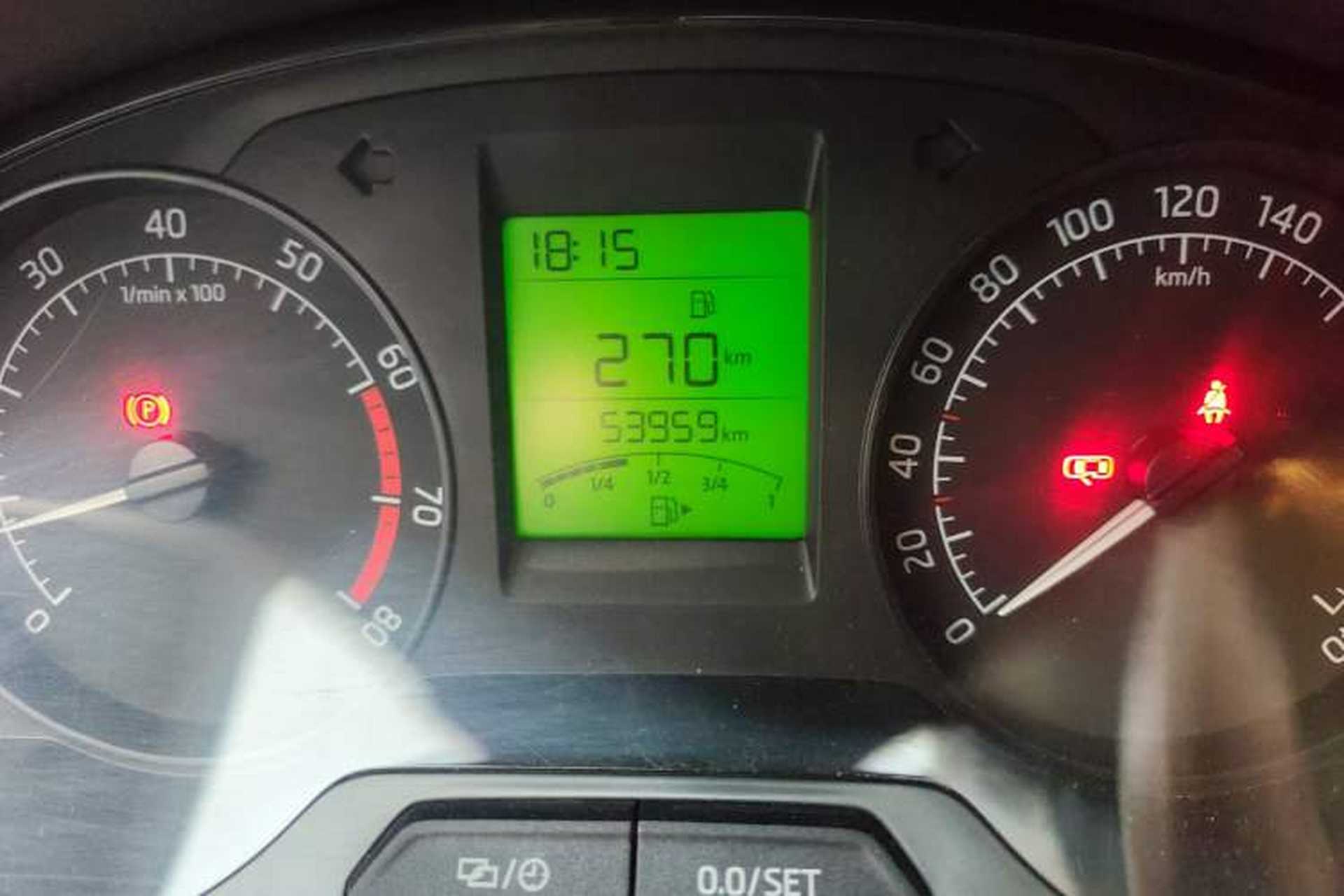 Used Skoda Rapid 2016 1.6L Manual Trend Edition Odometer Close Up