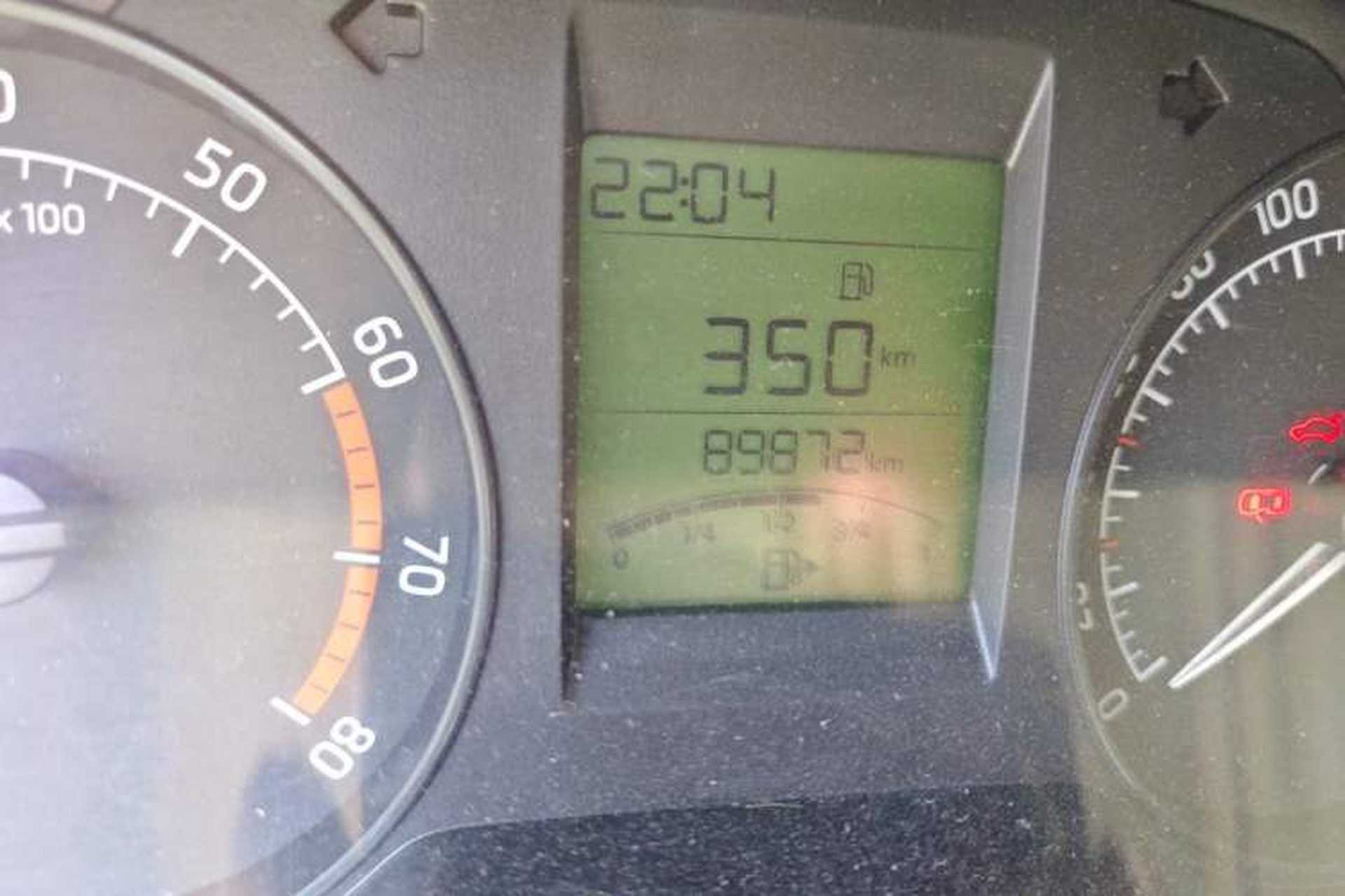Used Skoda Rapid 2016 1.6L Manual Trend Edition Odometer Close Up