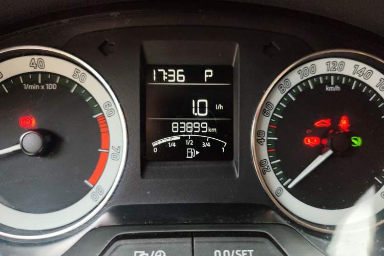Used Skoda Rapid 2018 1.6L Automatic Comfort Edition Odometer Close Up