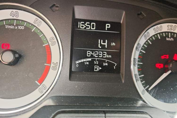 Used Skoda Rapid 2018 1.6L Automatic Comfort Edition Odometer Close Up
