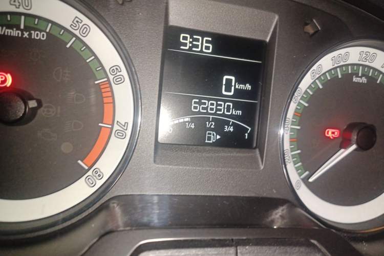 Used Skoda Rapid 2018 1.6L Manual Comfort Edition Odometer Close Up