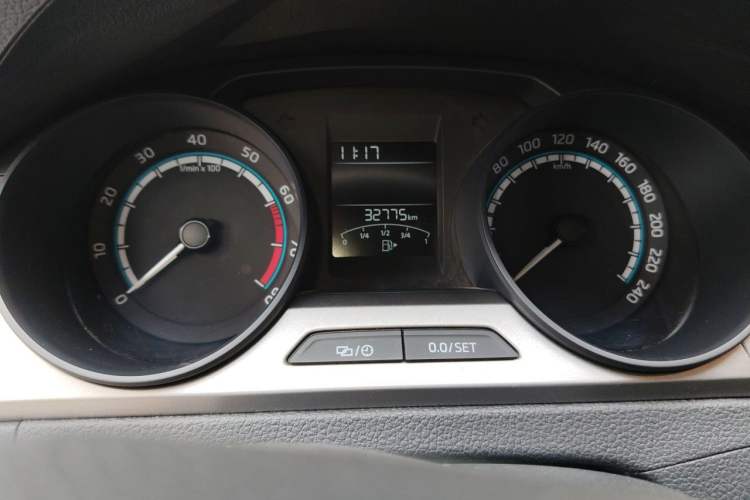 Used Skoda Rapid  Odometer Close Up