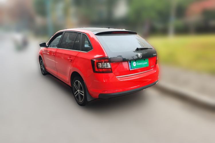 Used Skoda Rapid Spaceback 2014 1.4 TSI DSG Trend Edition Rear Left 45 Deg