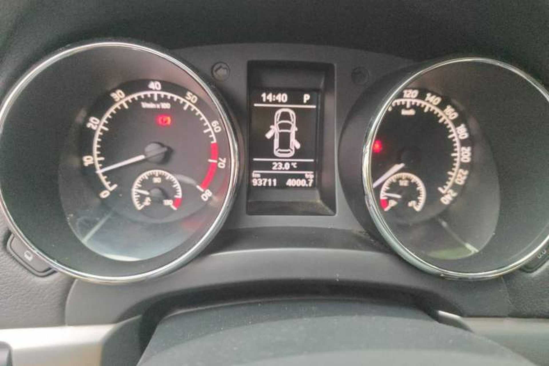 Used Skoda Yeti 2014 1.4 TSI DSG Polar Edition Odometer Close Up