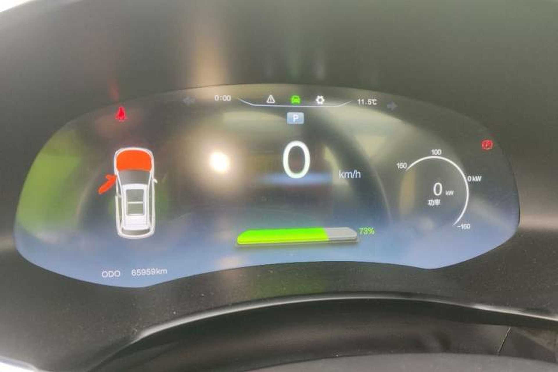 Used Skyworth EV6 2021 520 Smart Edition Odometer Close Up