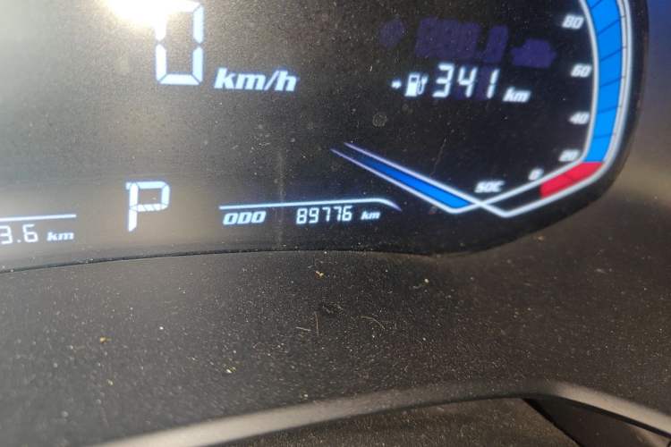 Used Skyworth EV6 2021 410 Travel Edition Odometer Close Up