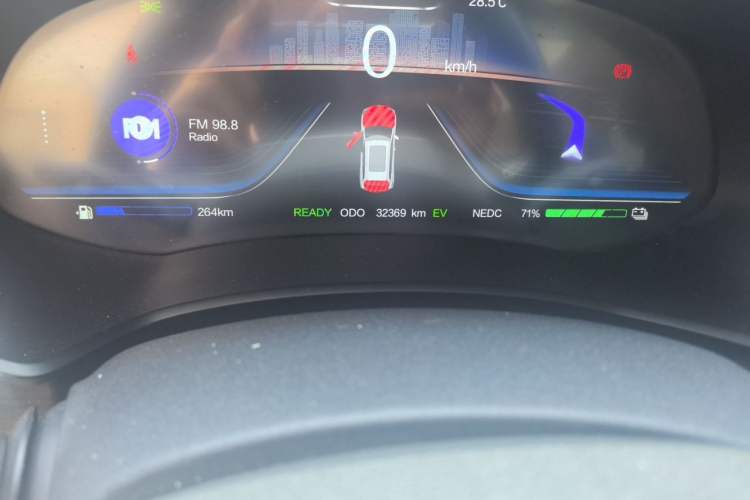 Used Skyworth HT-i 2023 1.5L PHEV 115KM ZhiLong Version Odometer Close Up