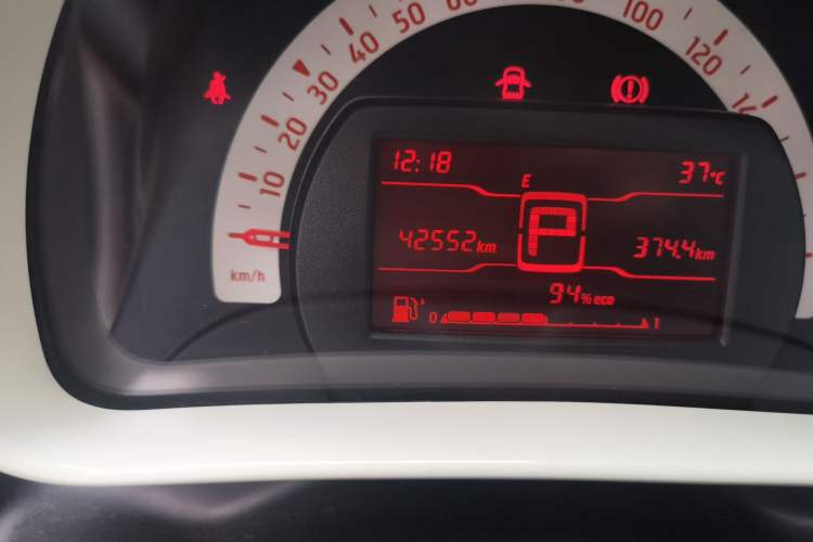 Used smart forfour 2016 1.0L 52 kW Dynamic Edition Odometer Close Up