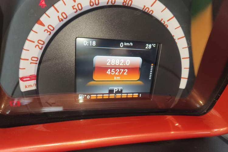 Used smart forfour 2016 1.0L 52 kW Passion Edition Odometer Close Up